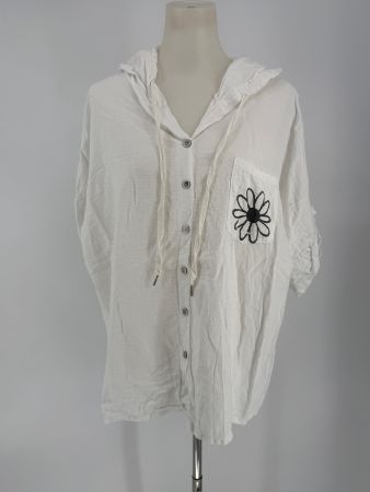 Bluse/ Shirt mit Kapuze Gr. L/XL von Dolce Moda