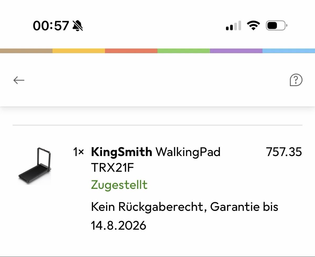 Kingsmith Hometrainer: KingSmith WalkingPad TRX21F – Nuovo (secondo la descrizione) da Adliswil venduto da ten_2768 2