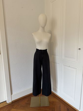 Massimo Dutti Black Trousers, Wide Leg - Size 36(EU)