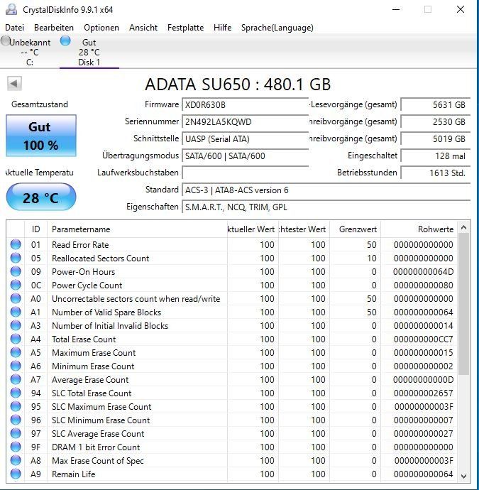 Dischi rigidi: Harddisk ADATA SU650 480GB – Usato da Zuzwil SG venduto da Gall 1