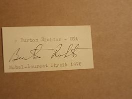 Burton Richter †2018 - handsigniert - Nobelpreis