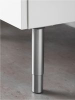 IKEA GODMORGON Möbelfuss Füsse Beine Edelstahl 14–25 cm OVP