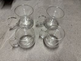 Lot de 4 grandes tasses à thé - capuccino etc