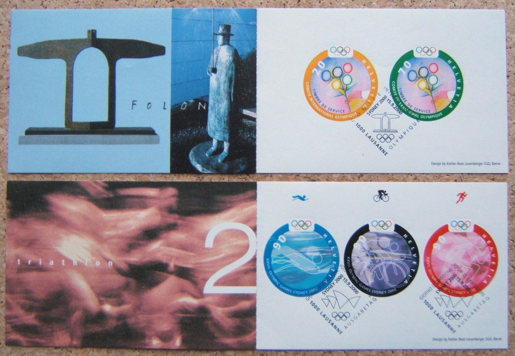 Alle Briefmarken: 2 SET SONDERMARKEN OLYMPIADE SYDNEY 2000 – Gebraucht aus Brunnen von Nonne04 2