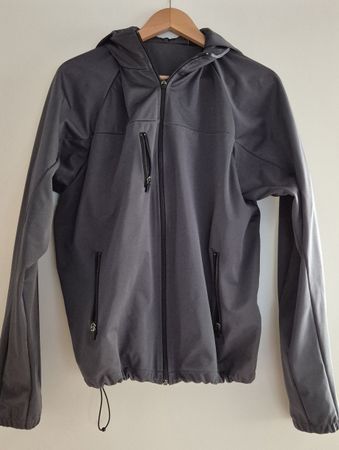Veste de sport grise à capuche - Taille L- Coupe-vent