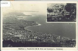 Gasthaus z. Rossbüchel - Blick auf Rorschach u. Bodensee