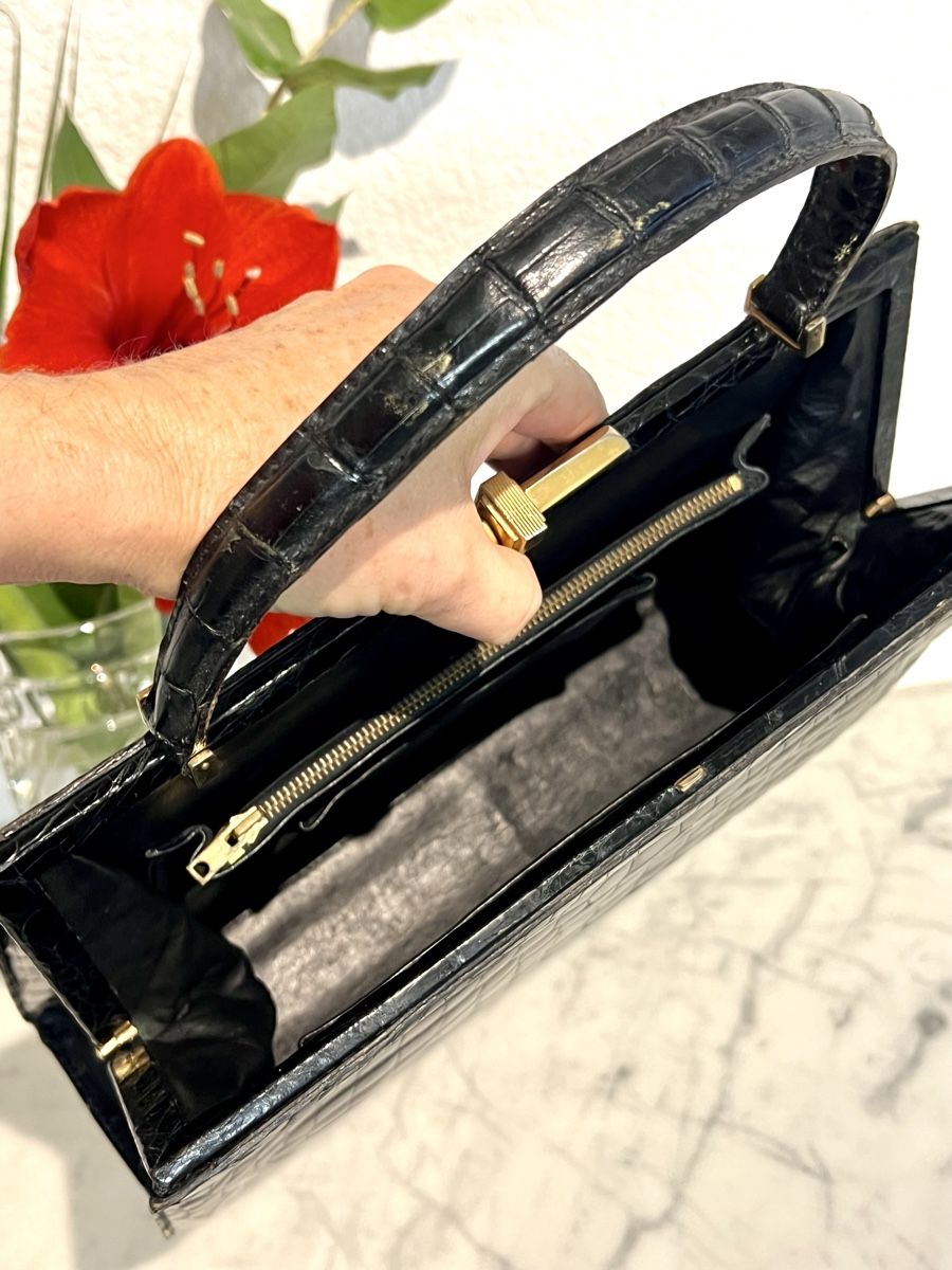 Sacs femmes: Croco Leather Handbag – D'occasion à Rüschlikon par topswissvintage 6