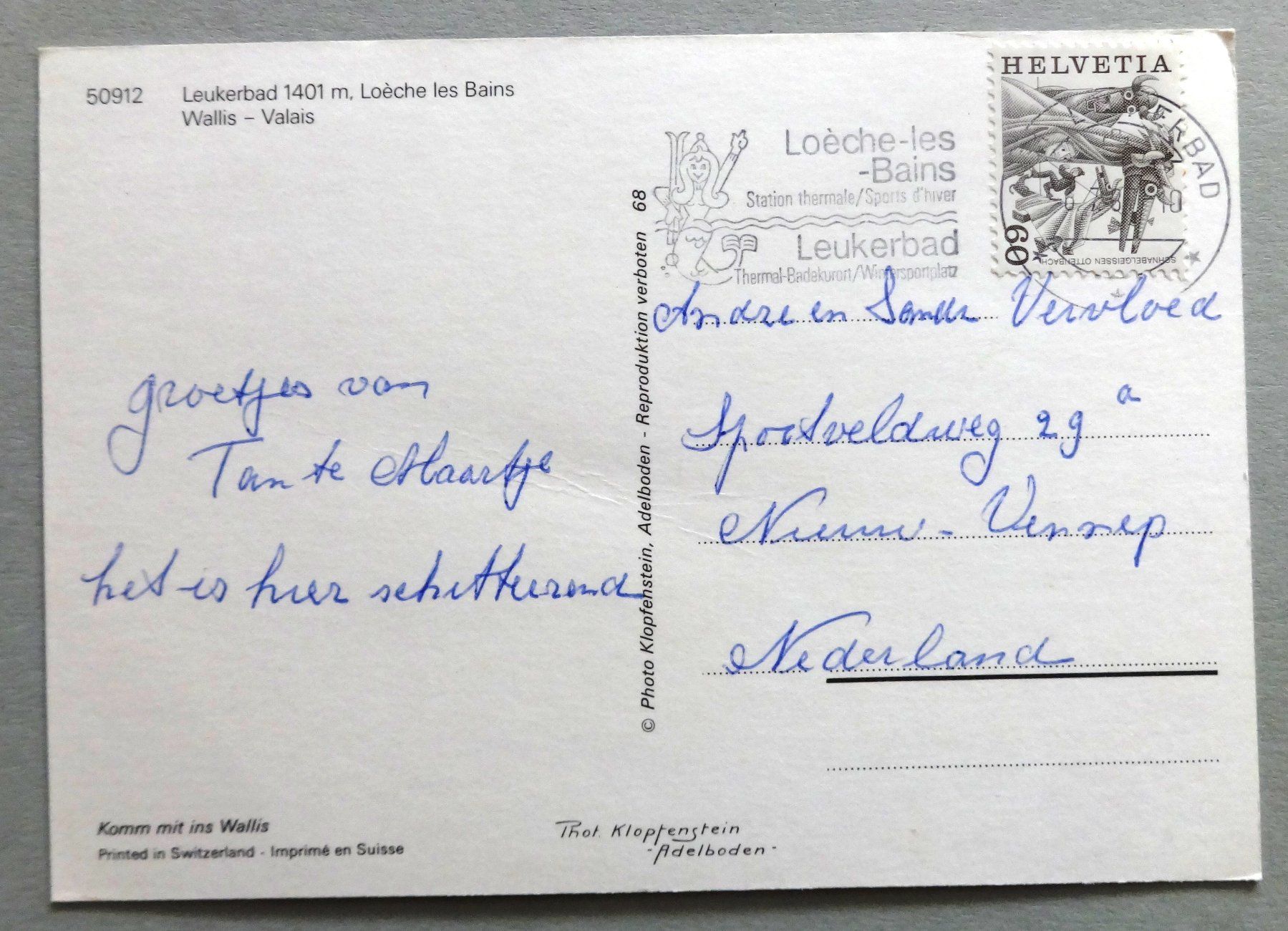 Cartoline postali: Leukerbad 1401 m, Loèche les Bains – Usato da Fétigny venduto da Billy2miny 1