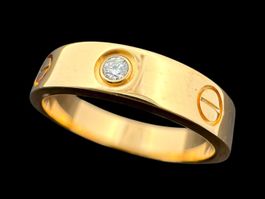 Cartier Love Ring 1 Brillant 18k GG Gr 51 Fullset *S2599