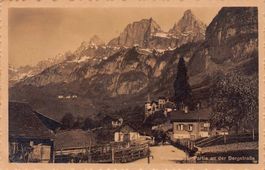 Walenstadt, Partie an der Bergstrasse, gelaufen 1919