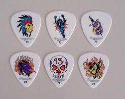 6 Plektren, Picks Dunlop Blackline 0,73 mm