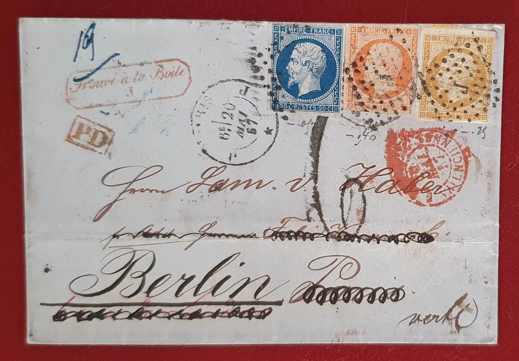 Tutti i francobolli: Frankreich - 7 Briefe ca. 1857 - 1874 – Usato da Kreuzlingen venduto da Rschweiz1 4