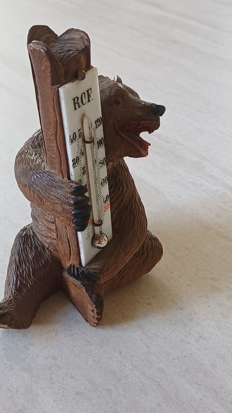 Figuren: Antiker Brienzer Bär mit Termometer  – Gebraucht aus Flawil von Pinkmalibu 4
