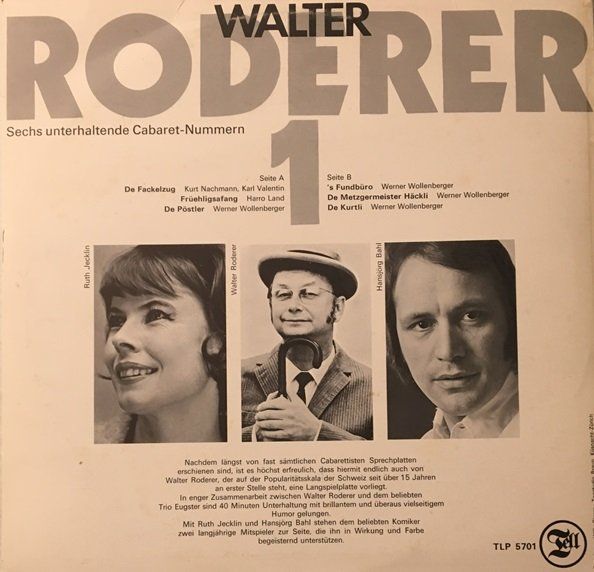 Dischi in vinile: Walter Roderer - 1 (LP) – Usato da Grüningen venduto da azulgrisvinyl 1