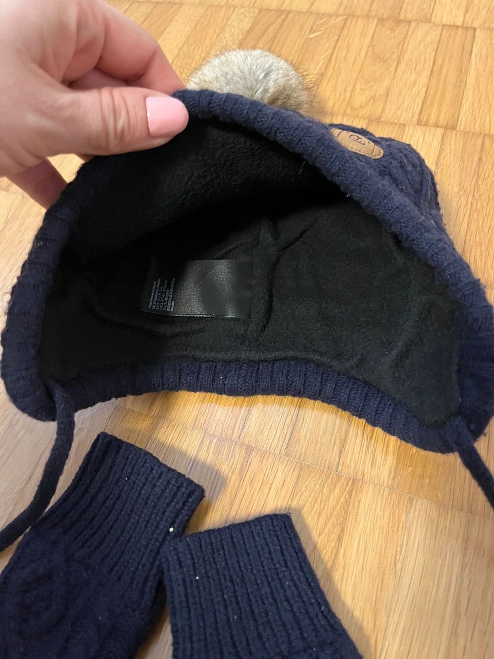 Guanti: H&M Warme Strickmütze + Handschuhe, dunkelblau Gr. 98 – Usato da Jona venduto da Good_luck1_ 4
