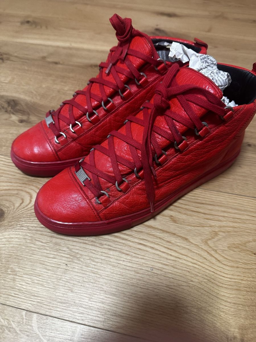 Balenciaga Herrenschuhe: Balenciaga Arena High 43 Rot – Gebraucht aus Kreuzlingen von 927572