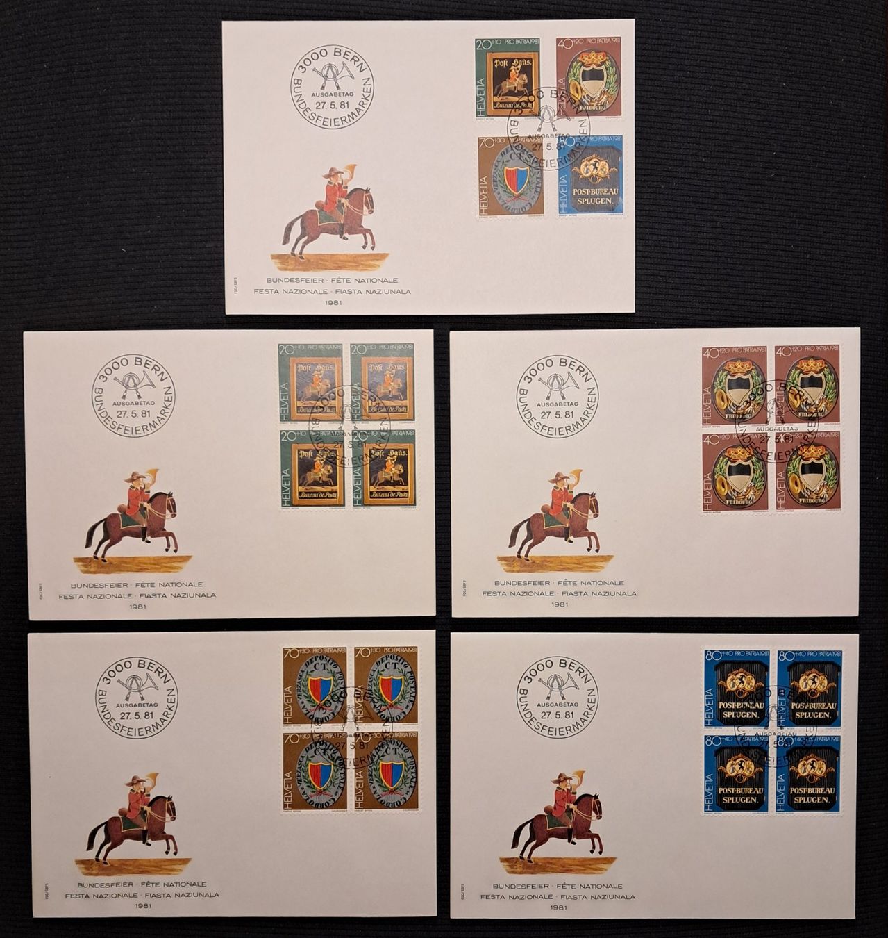 Alle Briefmarken: 5 FDC - ET 27.5.81 – Gebraucht aus Ponto Valentino von giorgia06