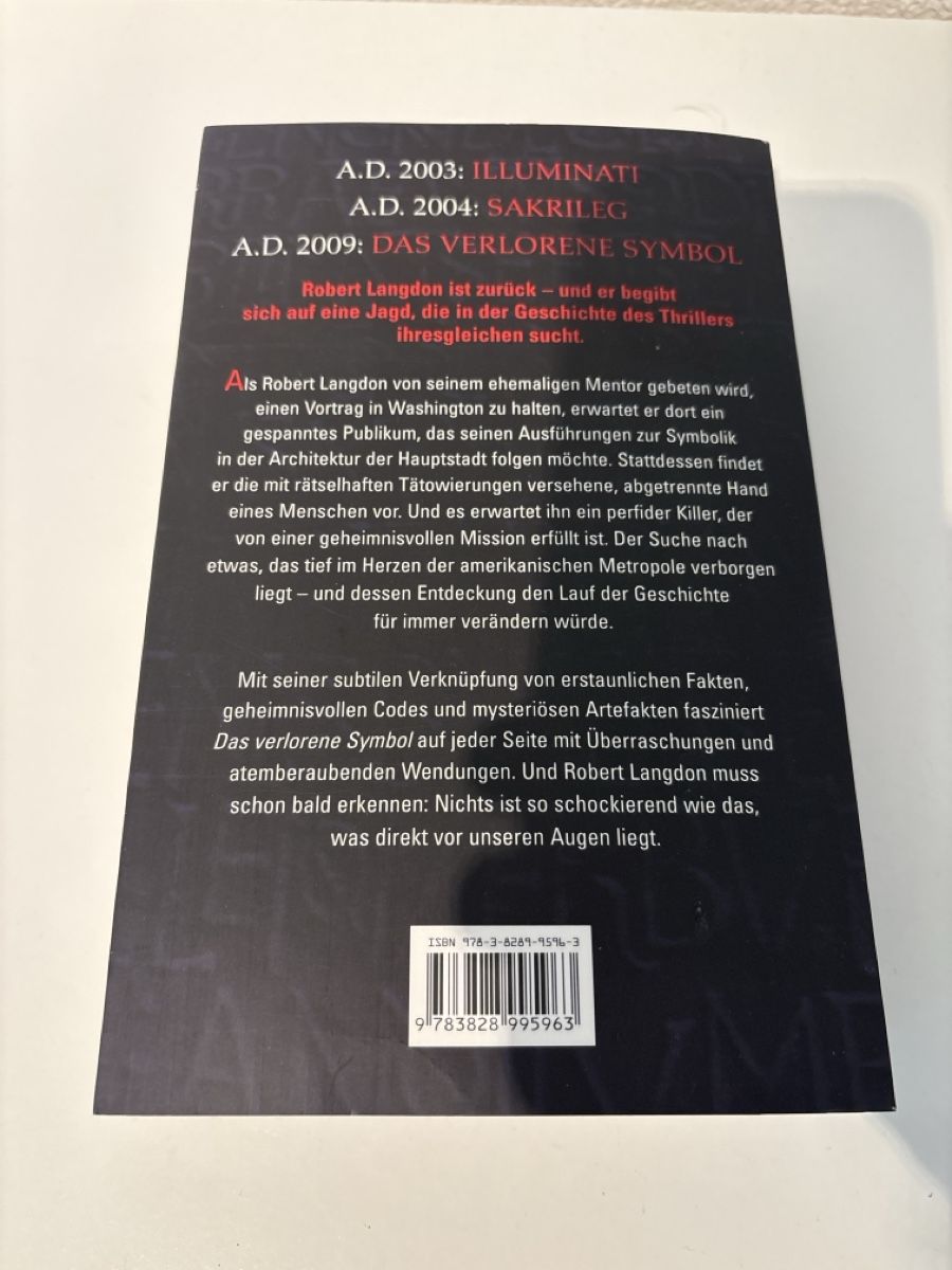 Libri: Dan Brown - Das verlorene Symbol, neuwertig – Nuovo (secondo la descrizione) da Adliswil venduto da ninotschka7 2