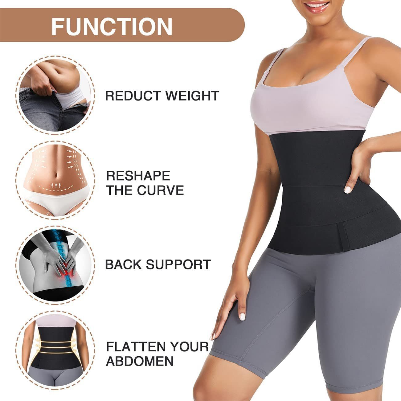 Cinture: Bandage Tummy Sweating Wrap Plus Size Workout Taille Tondeus – Nuovo e nell'imballaggio originale da La Chaux-de-Fonds venduto da dip_n255 1