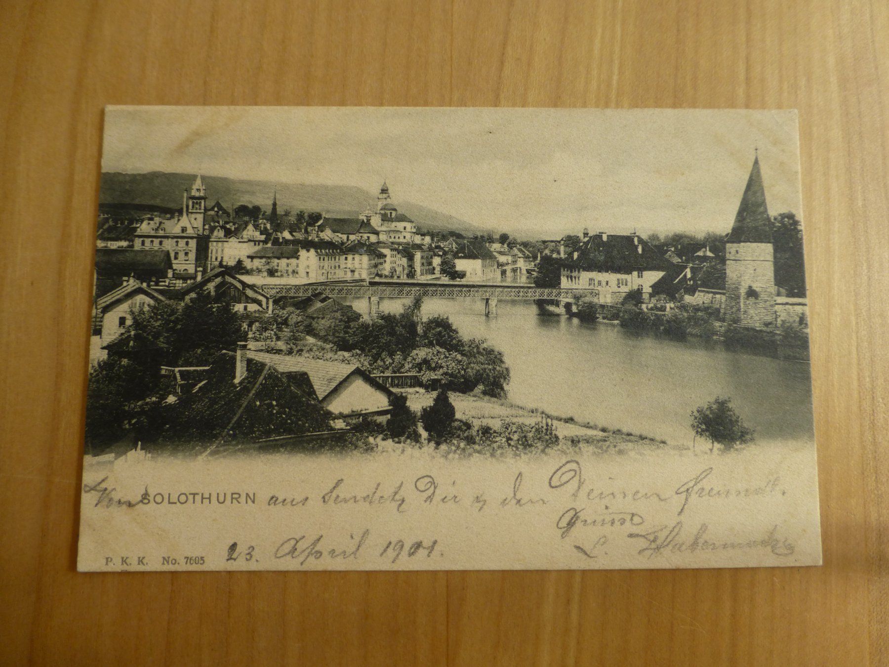 Cartoline postali: Solothurn, Ansichtskarte nach Schönenwerd 1901 – Usato da Bettlach venduto da 1saurer