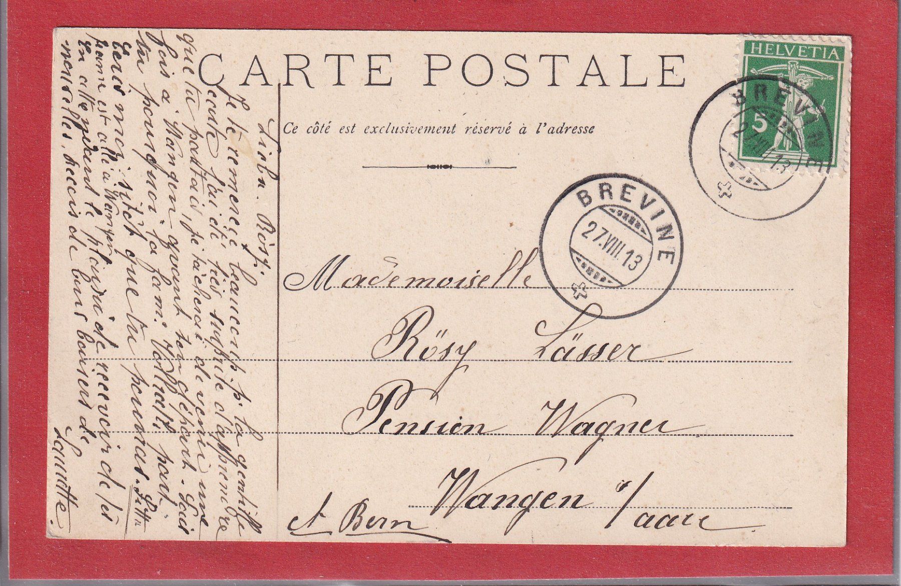Cartoline postali: La Brévine - Le village -  1913 – Usato da Orvin venduto da Pyaeschli 1