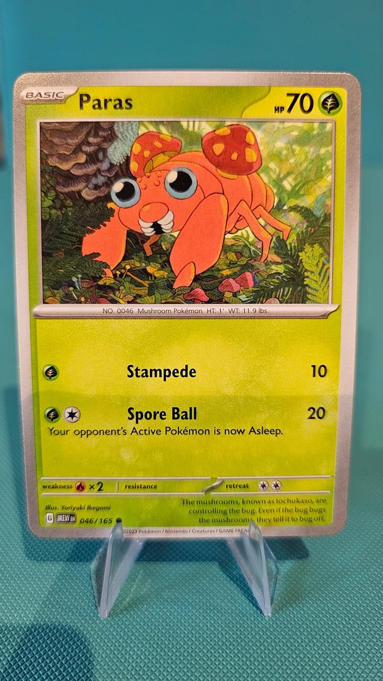 Pokémon Carte collezionabili: Paras MEW 046/165 EN – Usato da Rheineck venduto da Pinia03