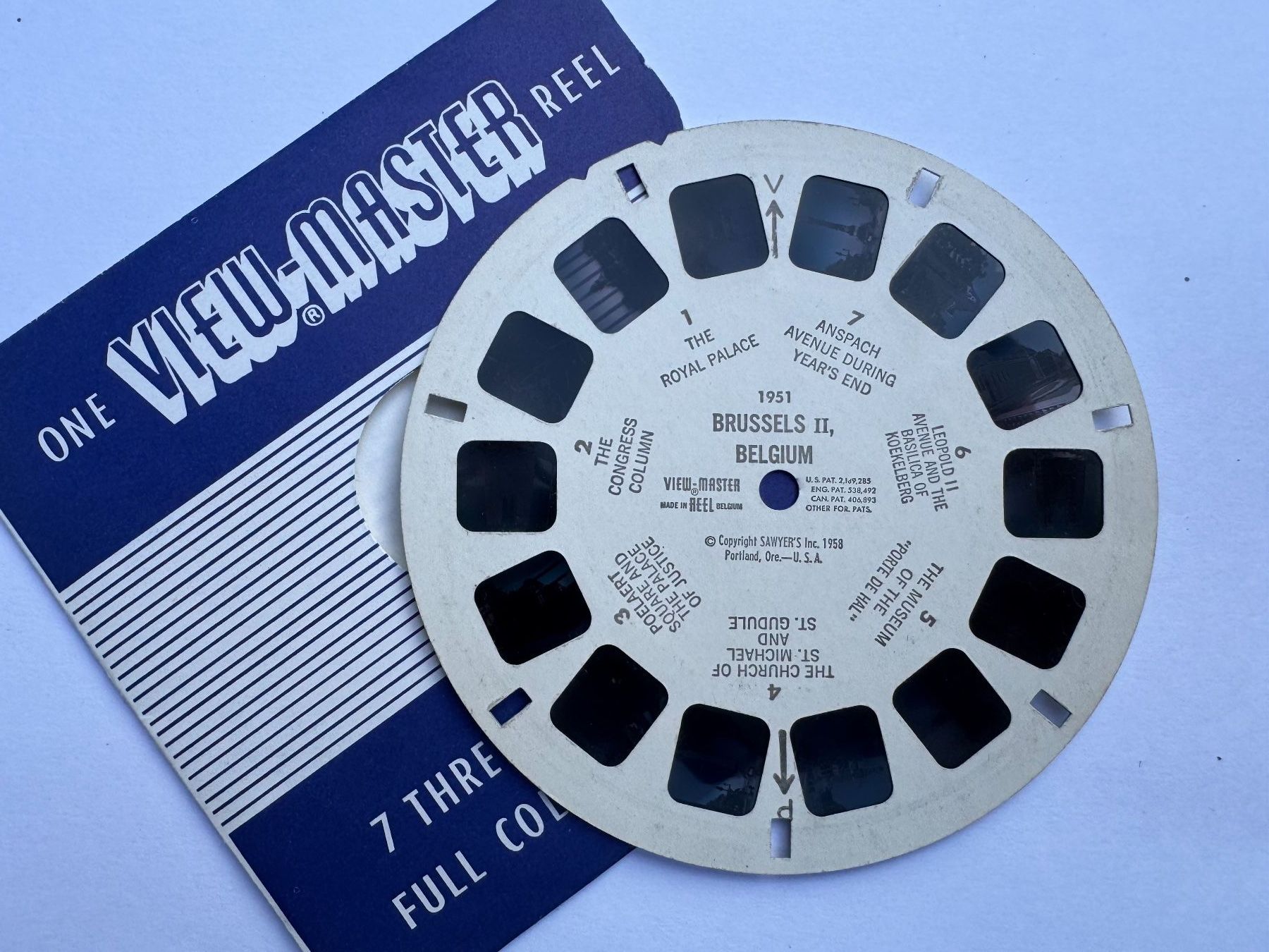 View-master Giocattoli: View-Master 3D: Nr. 1951 BRUSSELS II Belgium – Usato da Tegerfelden venduto da siebenmacky 2