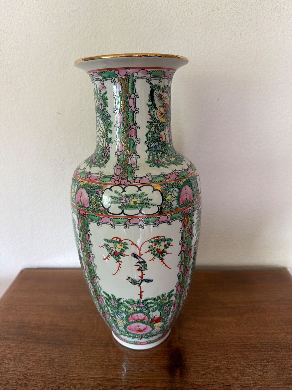 Vasi & Recipienti: Wunderschöne, grosse Vase mit Vögel- und Blumenmuster – Nuovo (secondo la descrizione) da Heerbrugg venduto da martin_sturm