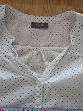 gepunktete Baumwollbluse, 44/46, Yessica