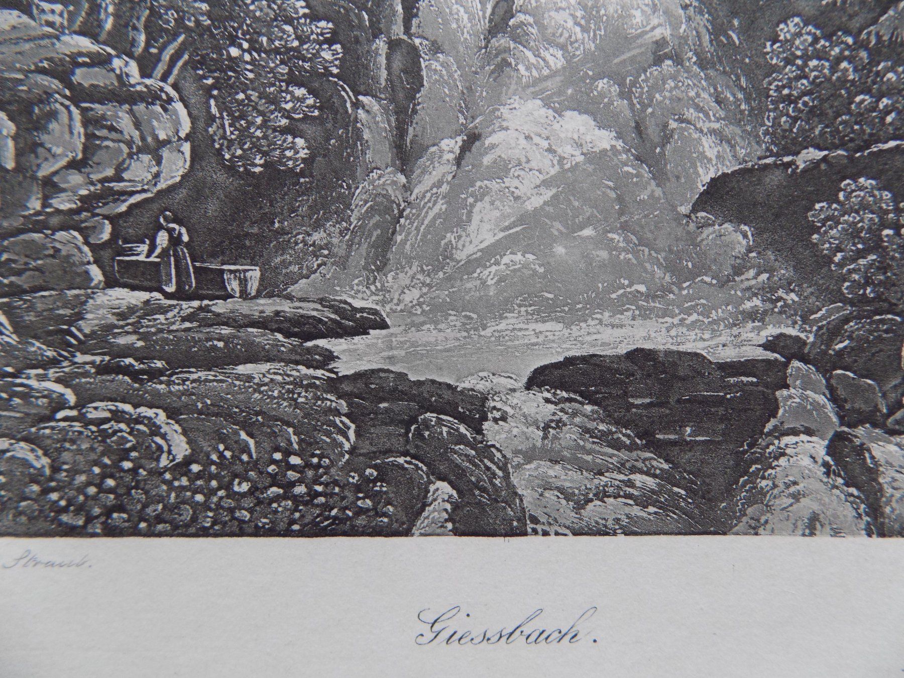 Stiche: Giessbach Aquatinta von Weber – Gebraucht aus Risch von Antikfee 5