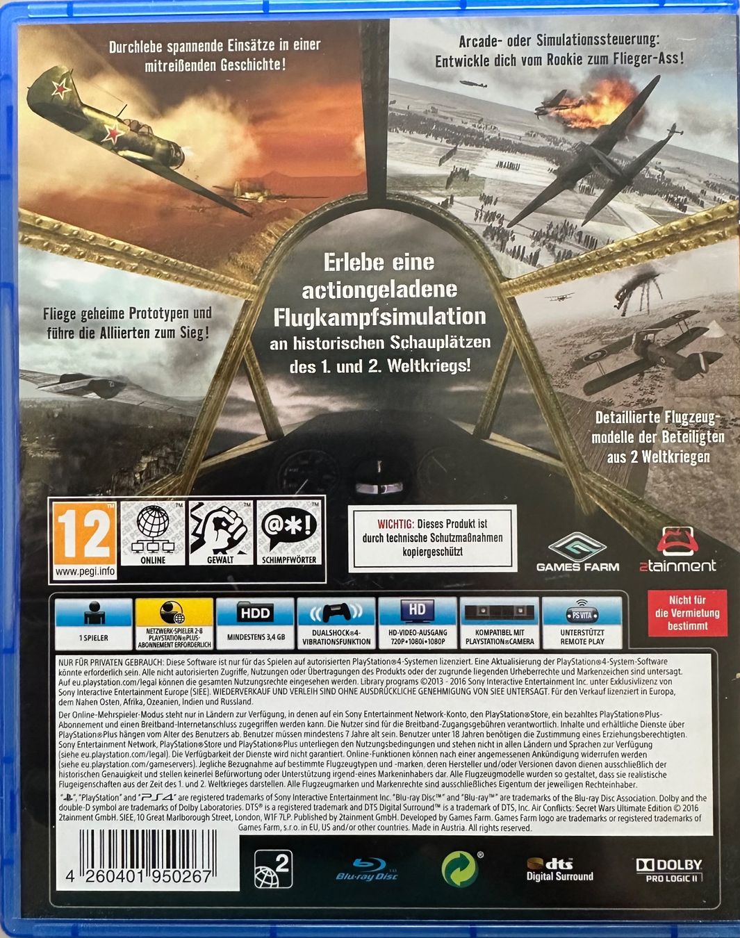 Spiele: Air Conflicts Secret Wars Ultimate Edition PS4 Spiel – Gebraucht aus Luzern von isa_b62f 1