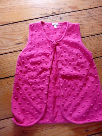 Gilet Strick pink genoppt Gr. 156