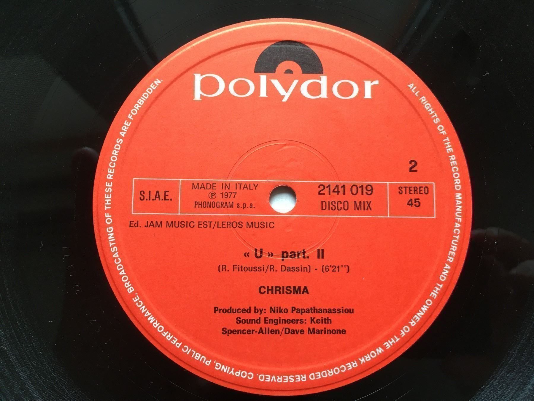 Vinyles: Chrisma  – U – D'occasion à Uster par mojorisin01 2