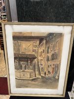 ROLAND COUDON(1897-1964)GRANDE AQUARELLE SIGNÉE ET DÉDICACÉE