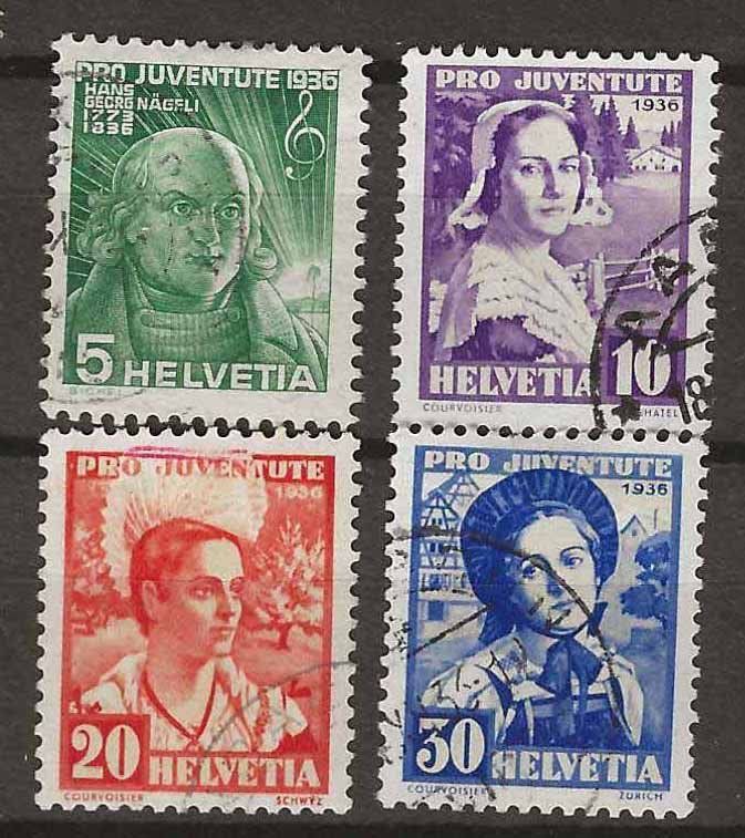 Tutti i francobolli: PJ036 - Pro Juventute 1936 obl. – Usato da Trélex venduto da Phil_Albert