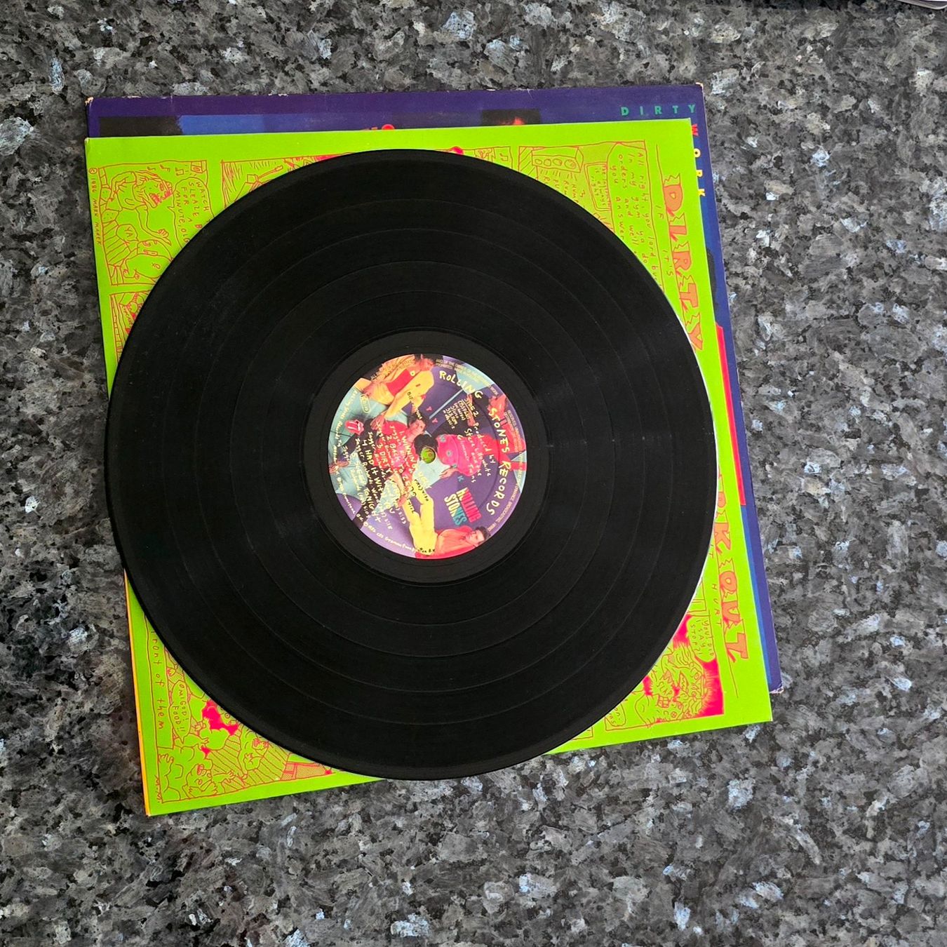 Dischi in vinile: Rolling Stones Dirty Work 1986 CBS 86321 Comic Inner LP – Usato da Reinach BL venduto da Pendling 2