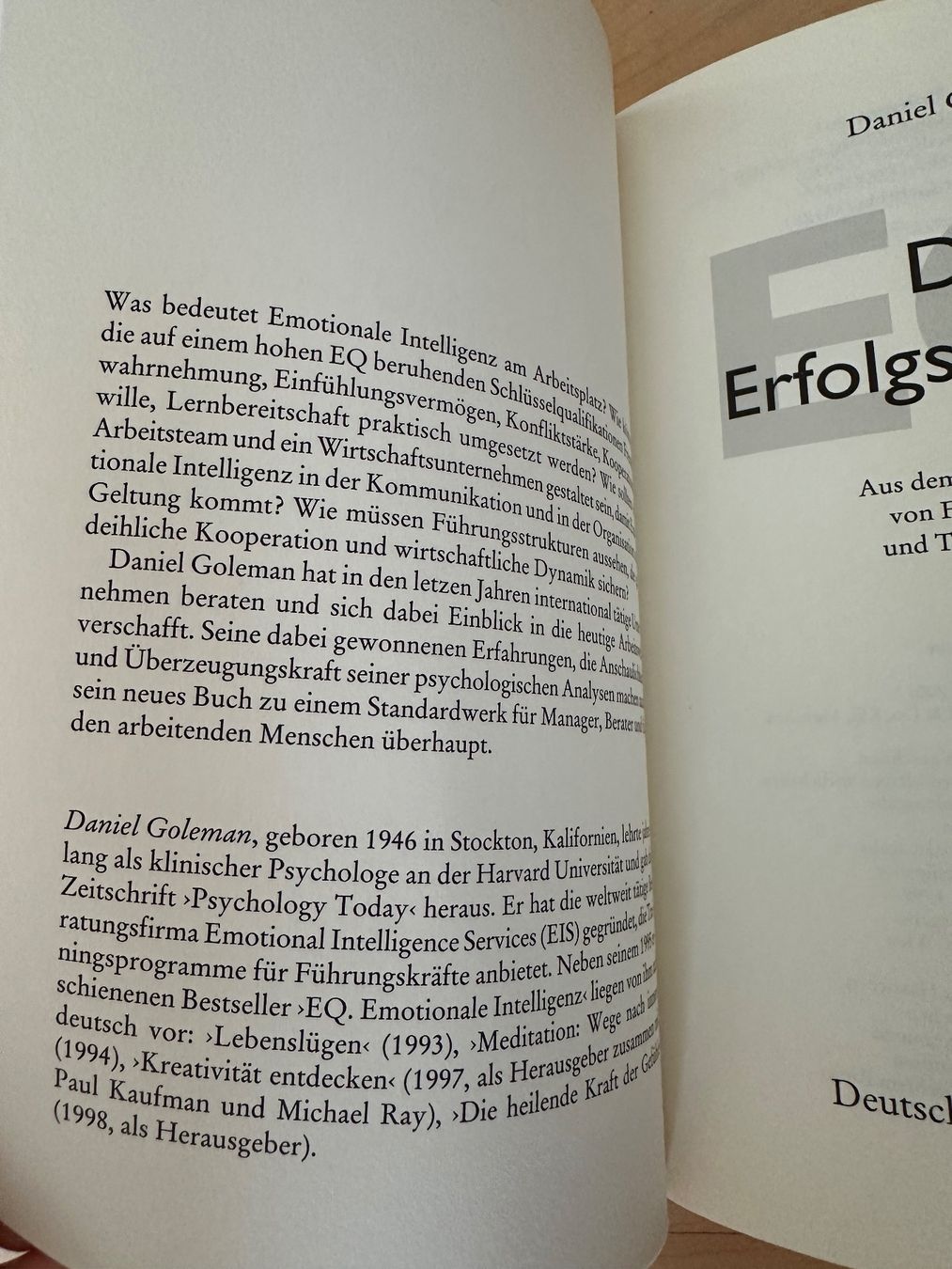 Libri: Der Erfolgsquotient - Daniel Golman – Usato da Rothenburg venduto da wer_g9fd 3