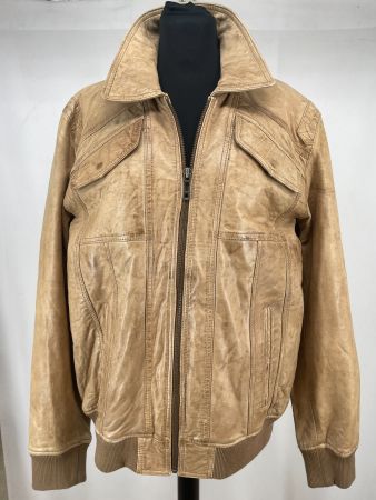 ANGELO LITRICO C&A veste en cuir beige L