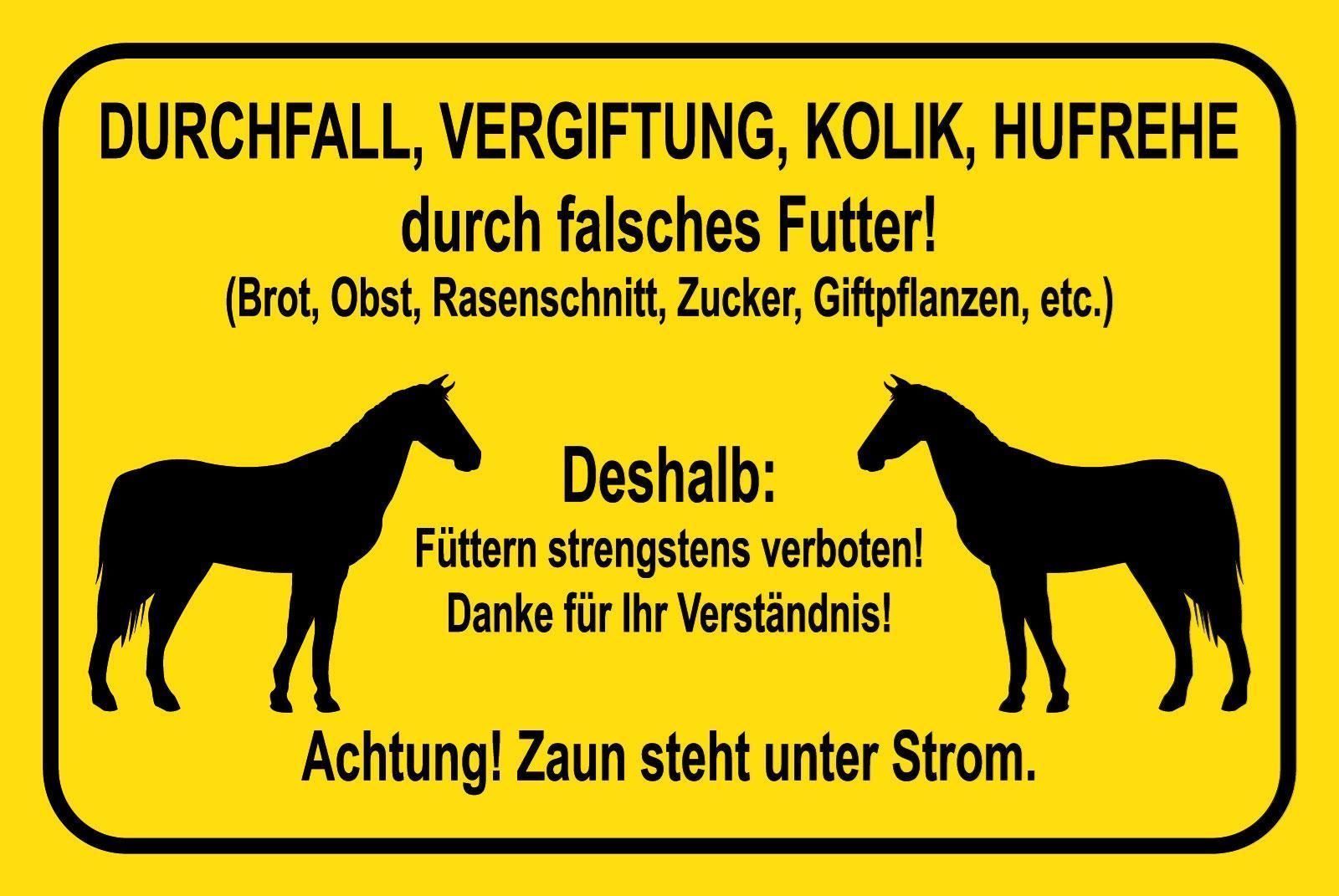 Insegne: Blechschild-PFERDE-FÜTTERN VERBOTEN-30 x 40 cm – Nuovo e nell'imballaggio originale da Rupperswil venduto da big-one-sale