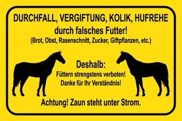 Blechschild-PFERDE-FÜTTERN VERBOTEN-30 x 40 cm
