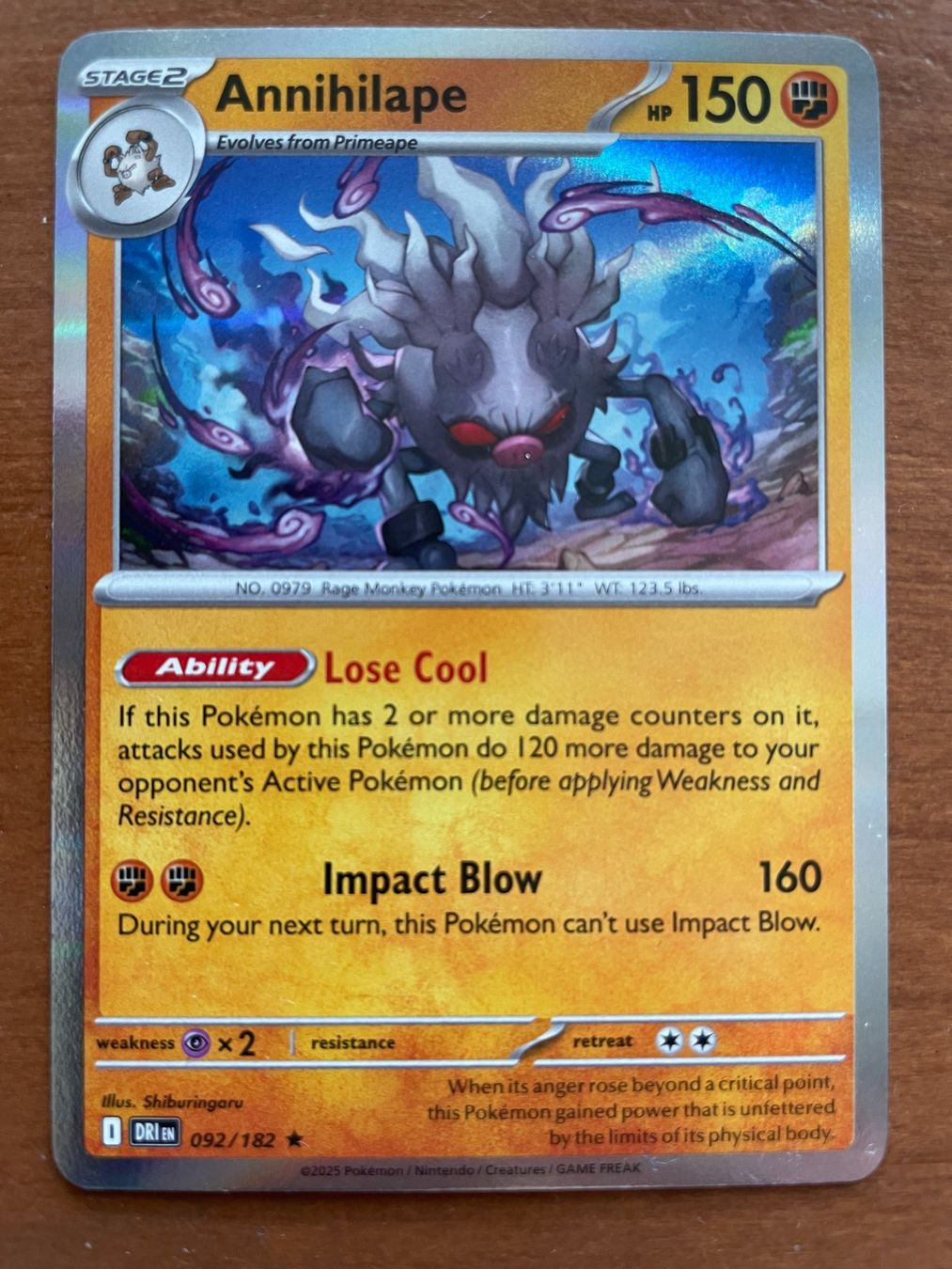 Pokémon Carte collezionabili: Pokemon Annihilape Holo (Versand gratis) – Nuovo (secondo la descrizione) da Chur venduto da Angerson
