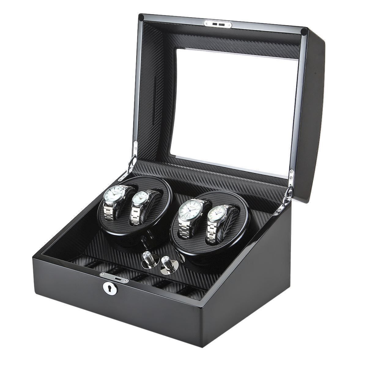 Scatole porta orologi: Uhrenbeweger Beleuchtung Winder Uhrenbox – Nuovo (secondo la descrizione) da Thun venduto da Newnewshop 4