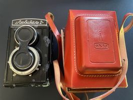 USSR Vintage Kamera Lubitel mit Ledertasche