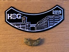 Harley Owners Group 2019 Patch und Pin, Top Zustand