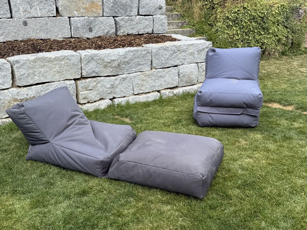 Sessel: 2 Stück Loungsessel / Sitzsäcke / Sitzsofa grau – Gebraucht aus Gipf-Oberfrick von rrgu1t4r 1