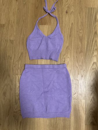ZAFUL Crop Top Minirock Lavendel Grösse One Size 