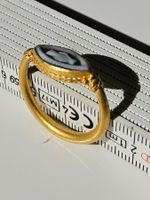 Römischer Hochzeits-Fede Goldring mit Onyx Cameo