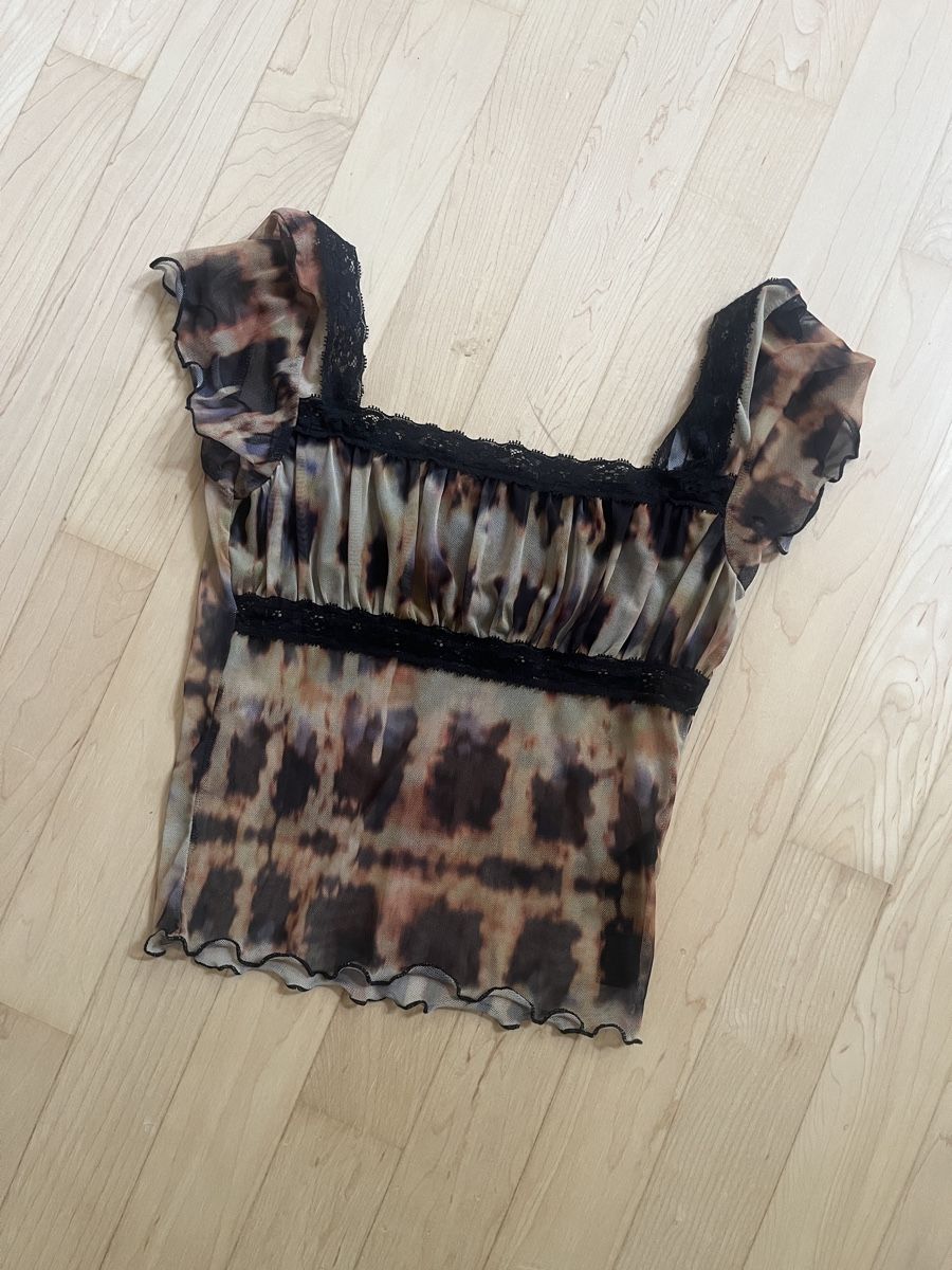 Topshop Tops: Damen Netzoberteil mit Spitze – Gebraucht aus Luzern von seaside_anchor