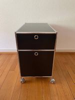 Rollcontainer  Stahl/Chrom, schwarz (USM Haller Stil)