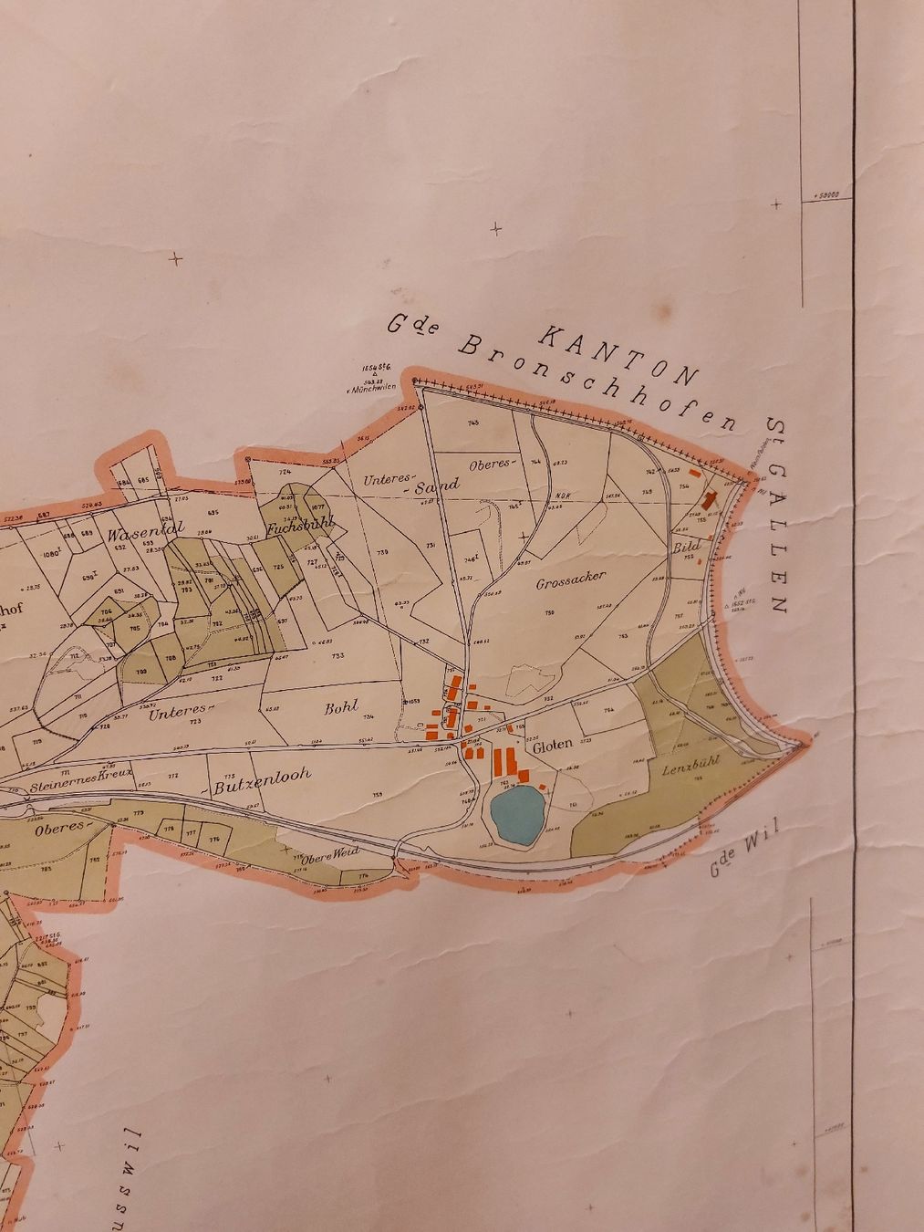 Cartine & Atlanti: Gemeinde Sirnach Uebersichtsplan 1925 – Usato da Ganterschwil venduto da HeidiuPeter 3